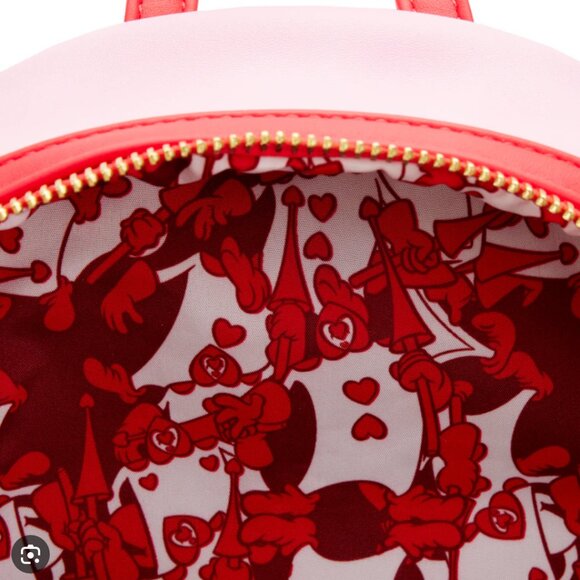 NEW Loungefly Disney Alice In Wonderland Red Ace Of Hearts Cosplay Backpack - Picture 9 of 9